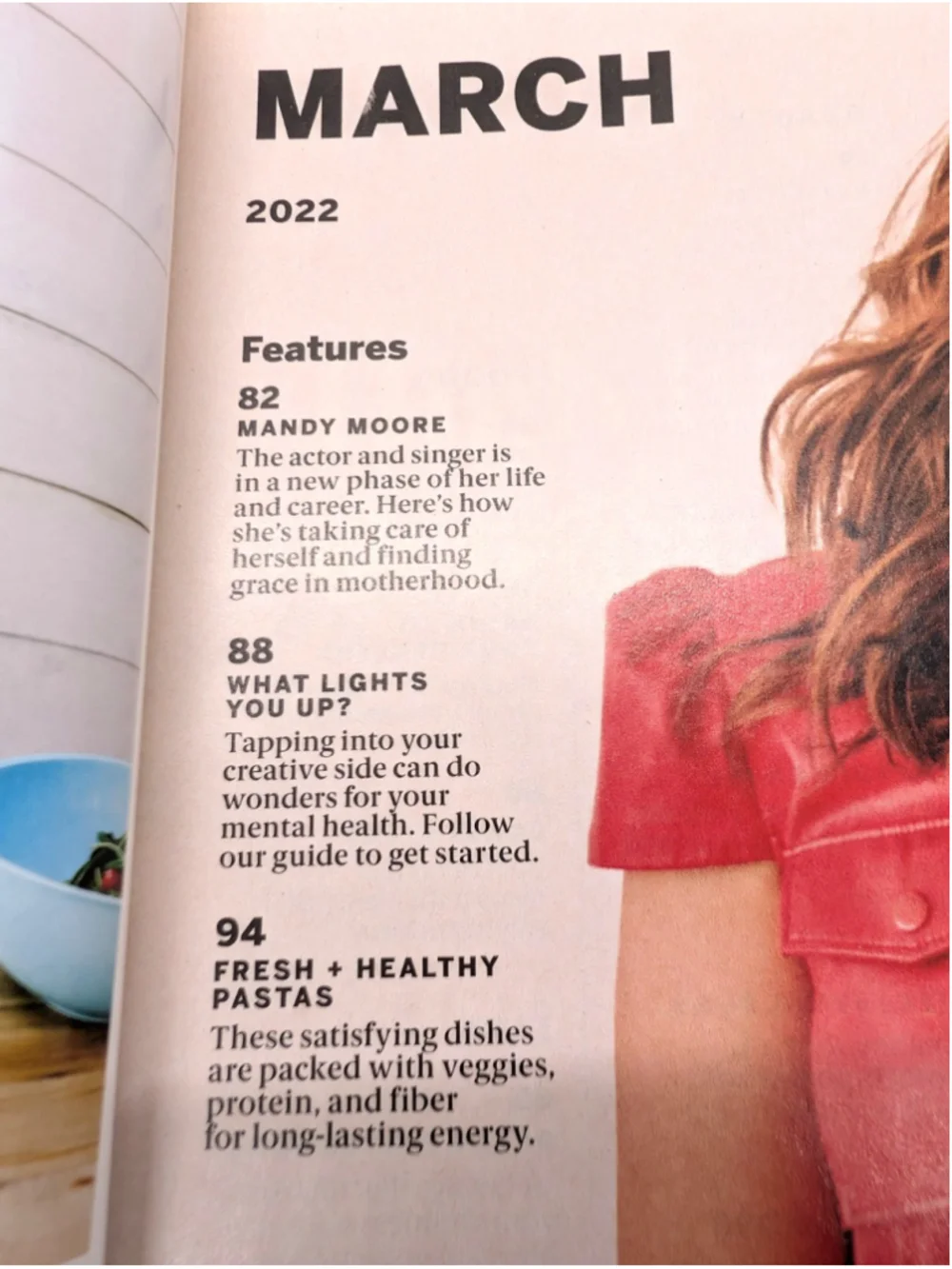 Health Magazine 2022- March Mandy Moore, April Laverne Cox